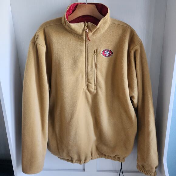 NFL Team Apparel Vintage San Francisco 49ers Reversible Fleece Jacket Mens M - Picture 10 of 11